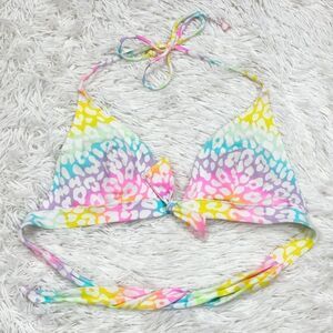 Victoria’s Secret Swim Rainbow Leopard Bikini Top Medium